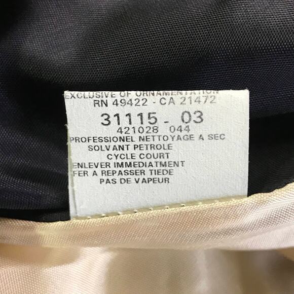 VTG Jessica McClintock Gunne Sax Colorblock Strapless Dress Y2K Geometric Satin - Picture 5 of 5